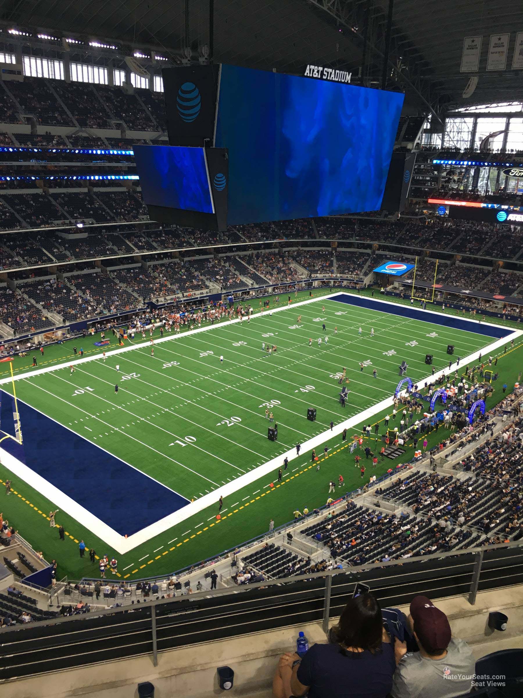 section 421, row 4 seat view  for football - at&t stadium (cowboys stadium)