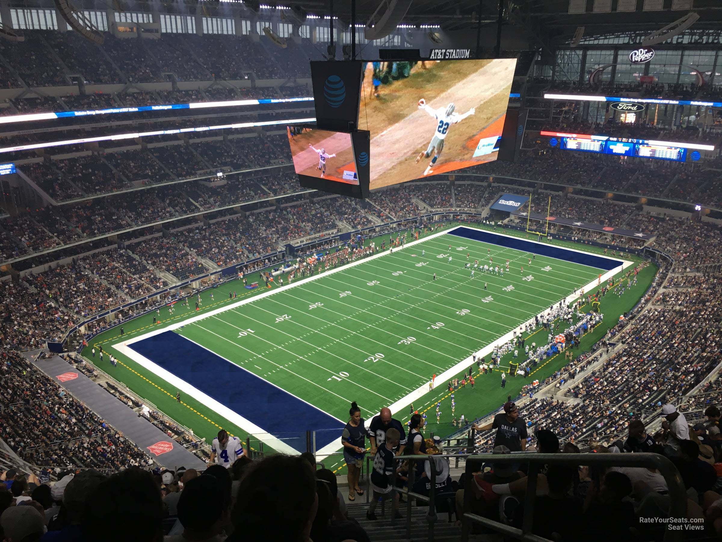 section 422, row 22 seat view  for football - at&t stadium (cowboys stadium)
