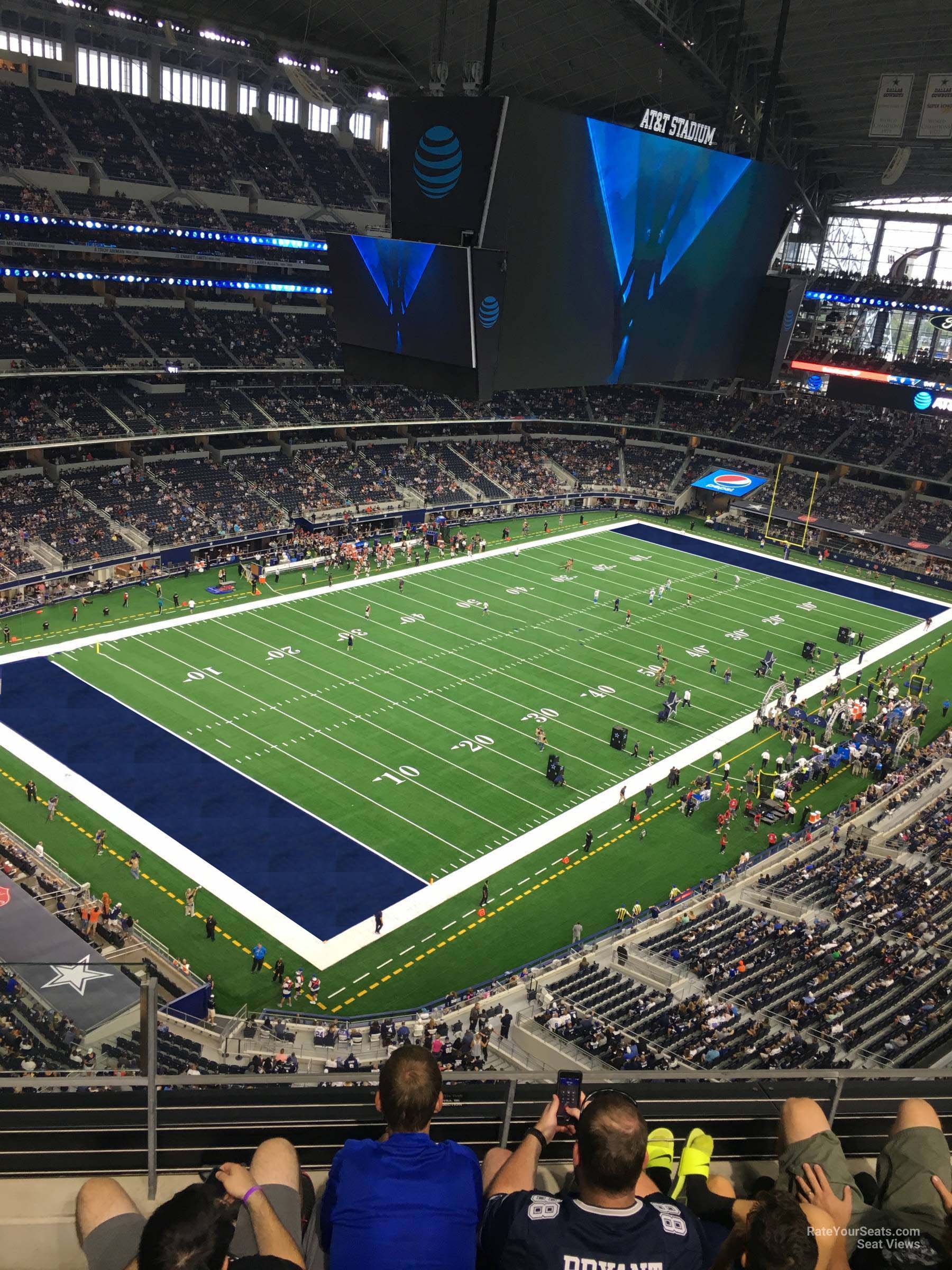section 422, row 4 seat view  for football - at&t stadium (cowboys stadium)