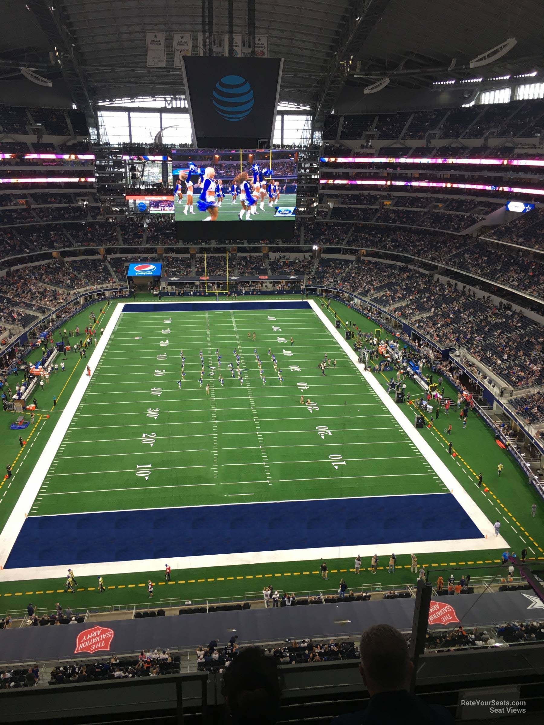 section 428, row 3 seat view  for football - at&t stadium (cowboys stadium)
