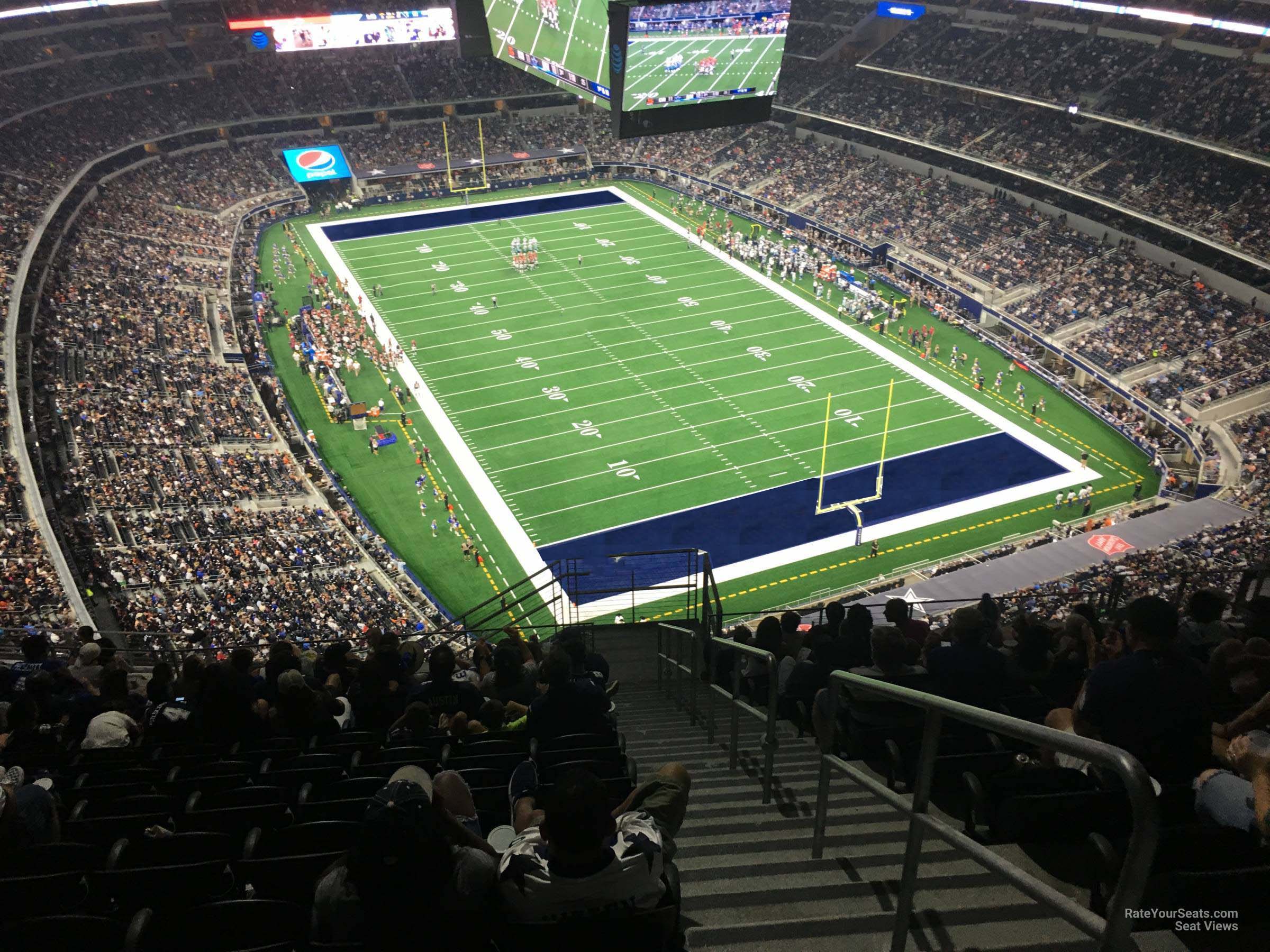 section 430, row 22 seat view  for football - at&t stadium (cowboys stadium)
