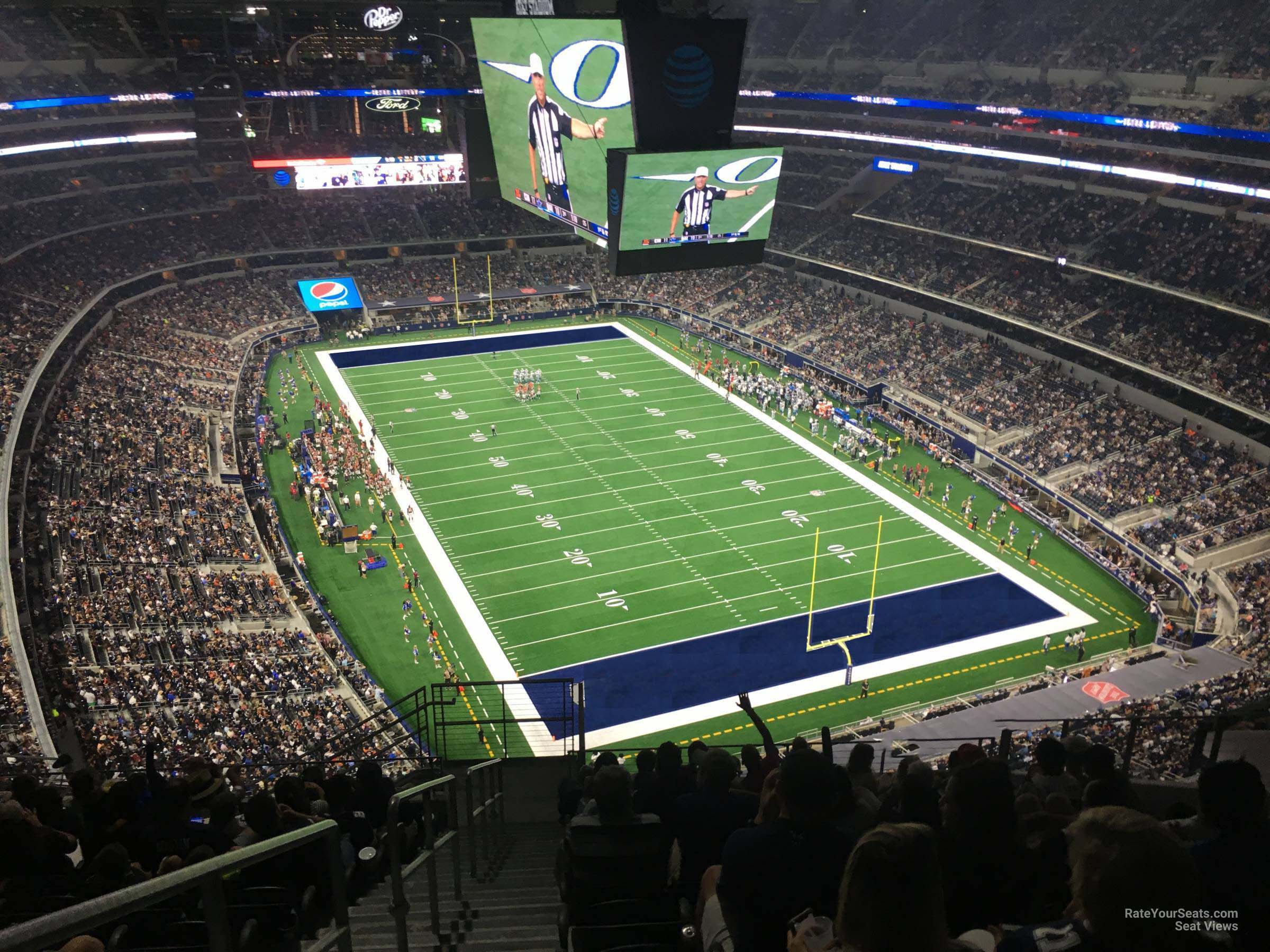 section 431, row 22 seat view  for football - at&t stadium (cowboys stadium)
