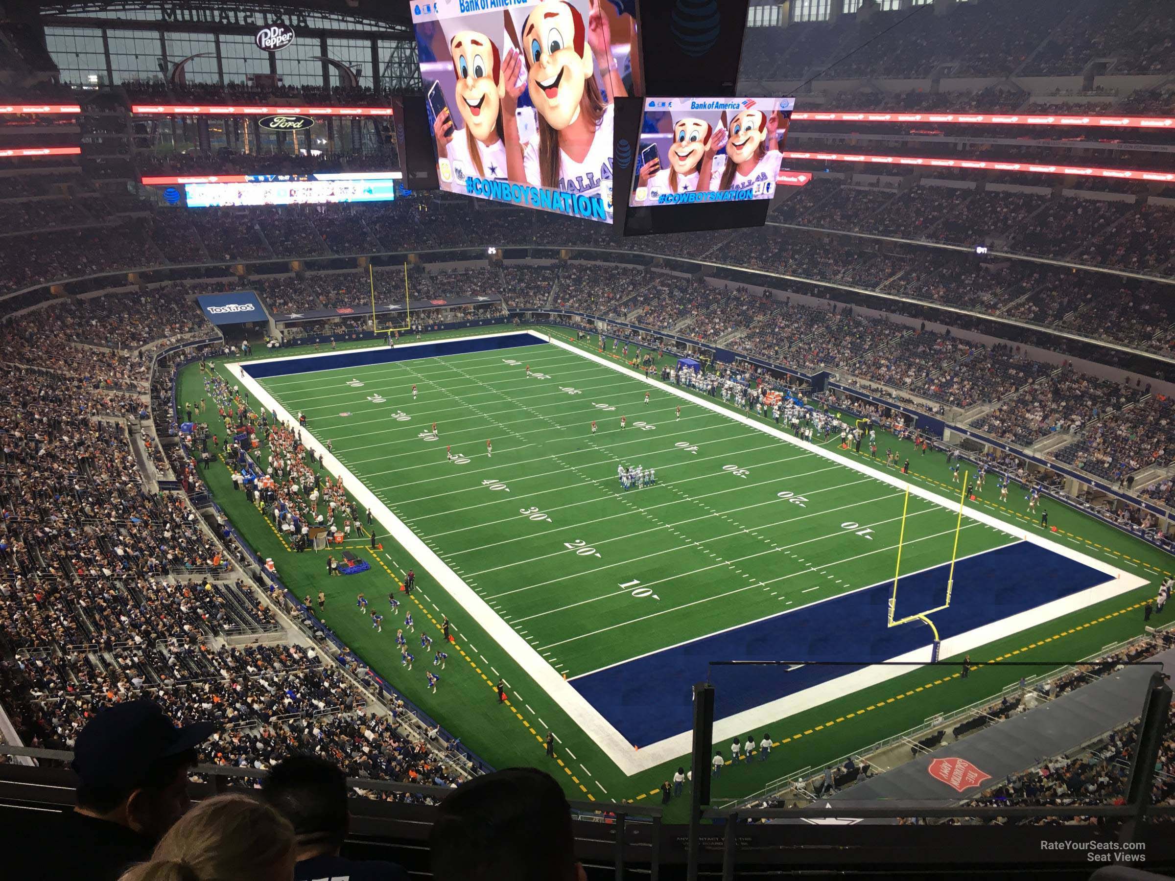 section 433, row 4 seat view  for football - at&t stadium (cowboys stadium)