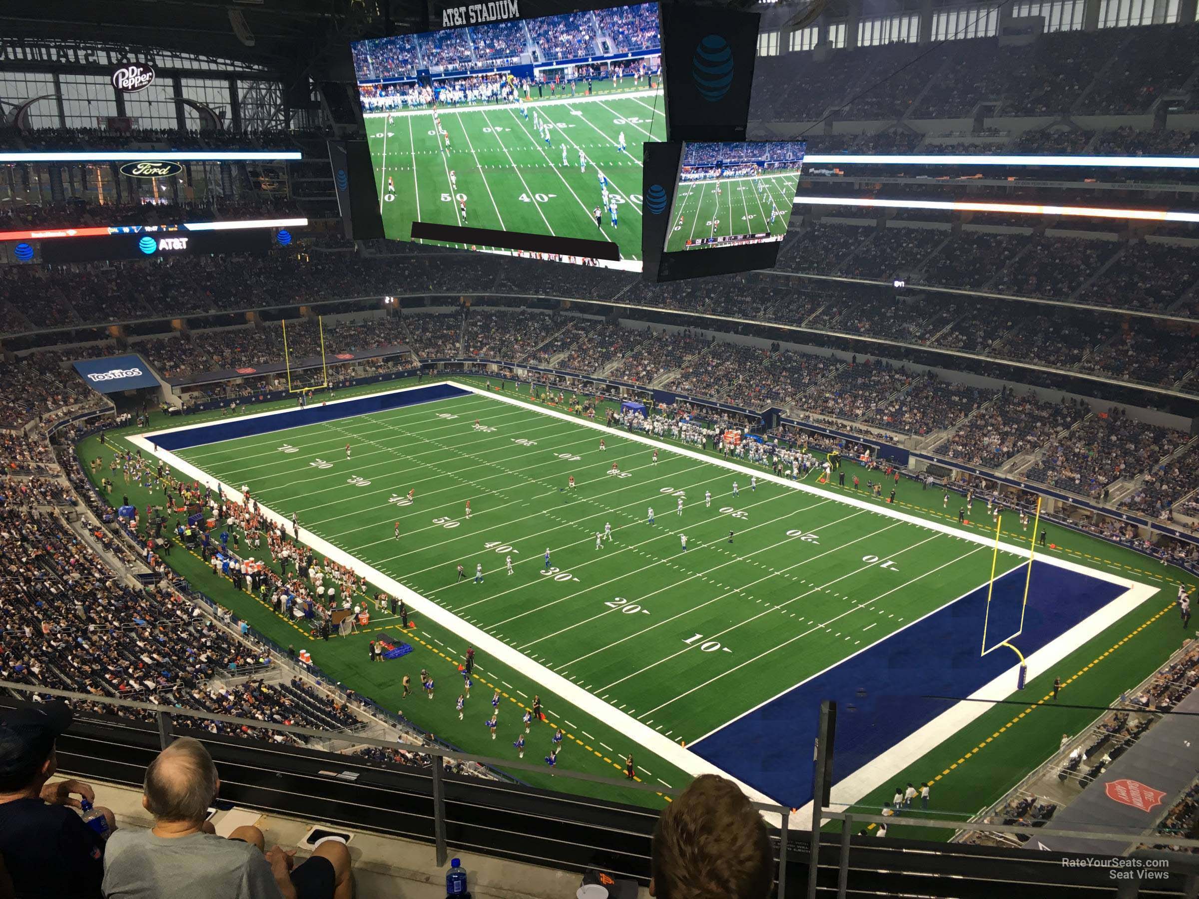 section 436, row 4 seat view  for football - at&t stadium (cowboys stadium)