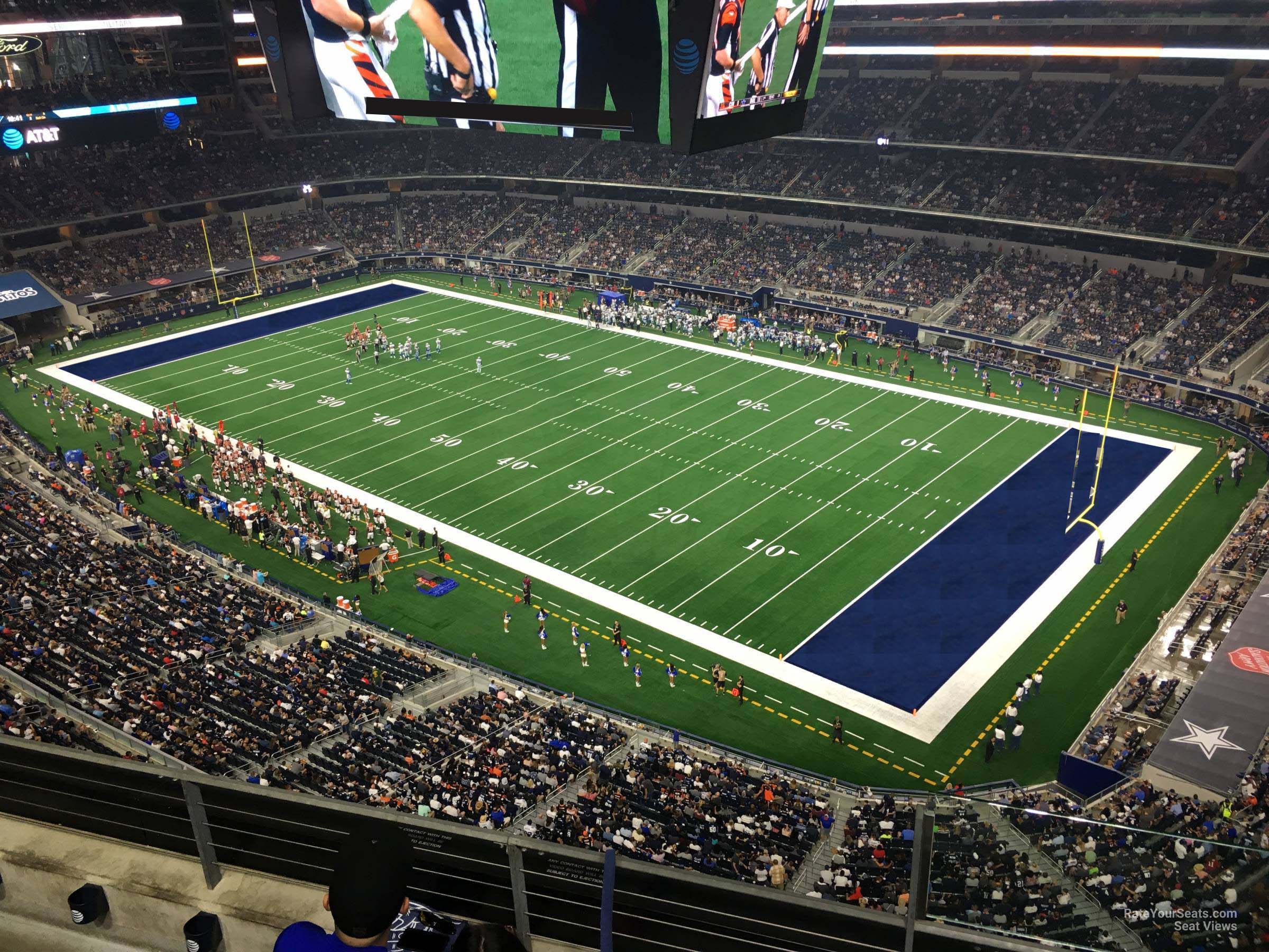 section 437, row 4 seat view  for football - at&t stadium (cowboys stadium)