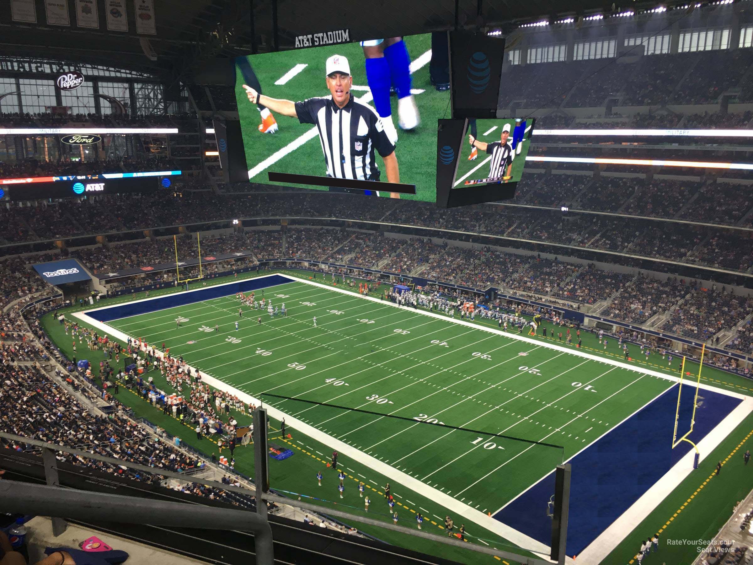 section 438, row 4 seat view  for football - at&t stadium (cowboys stadium)