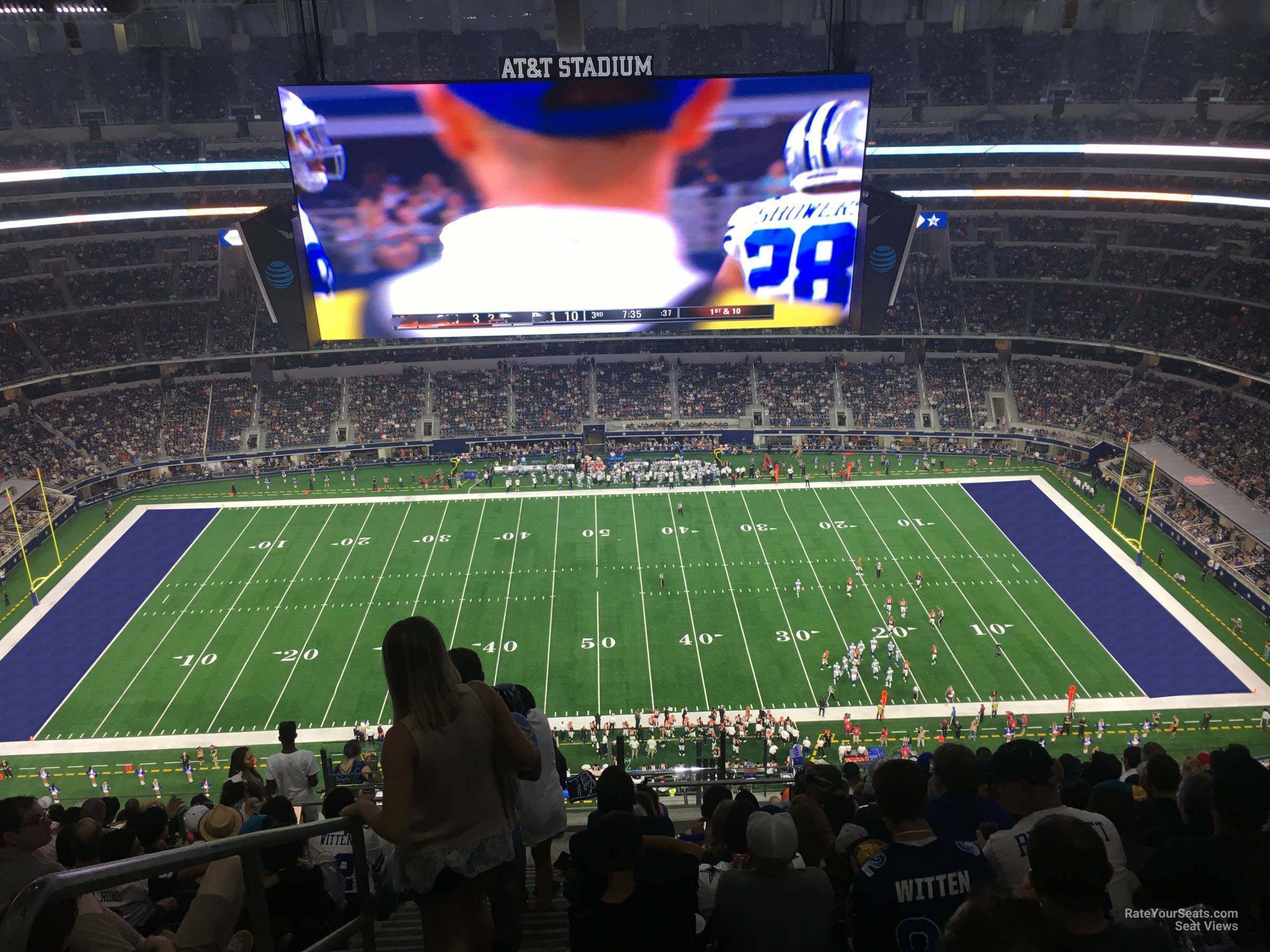section 445, row 22 seat view  for football - at&t stadium (cowboys stadium)