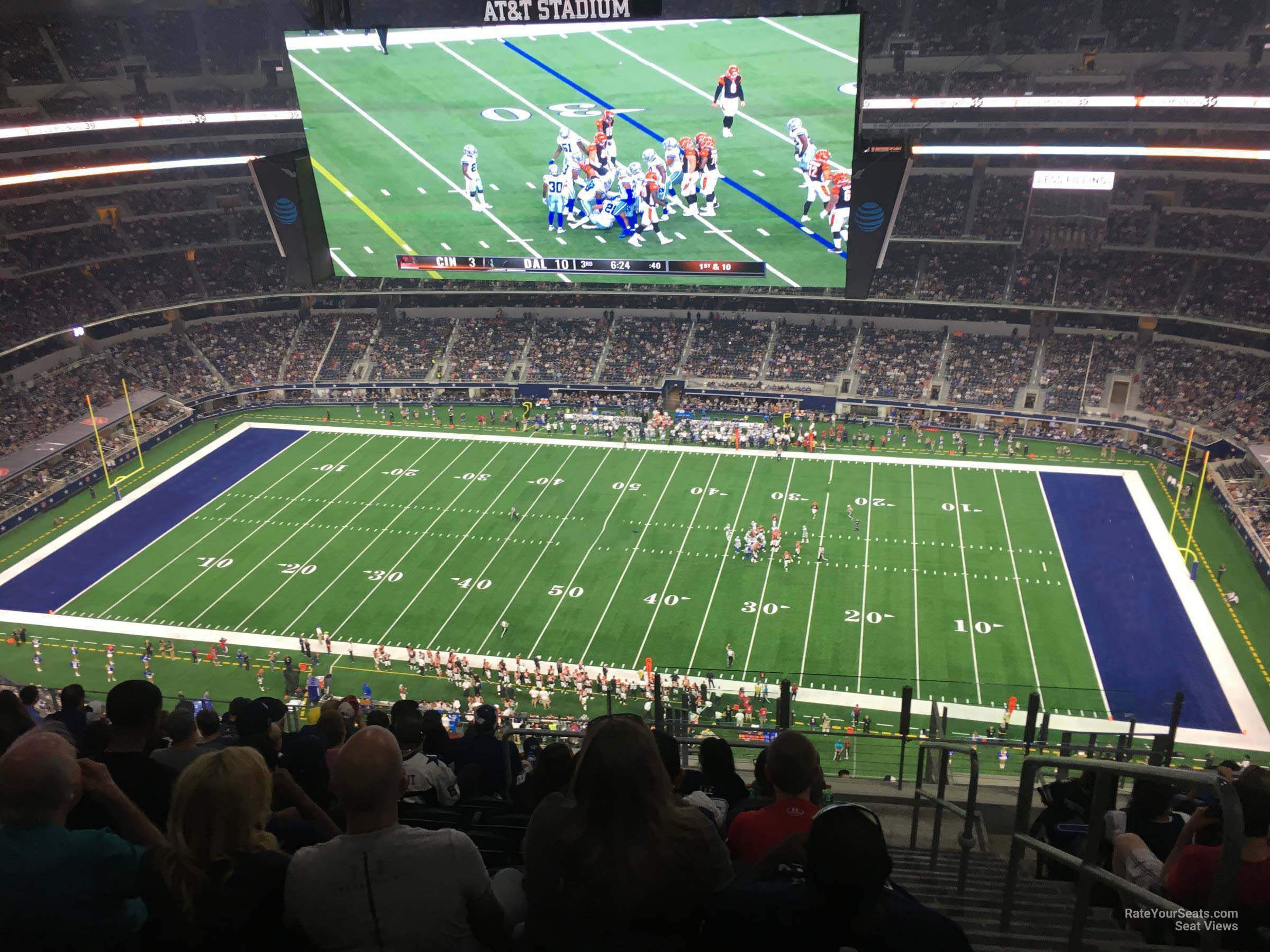 section 446, row 22 seat view  for football - at&t stadium (cowboys stadium)