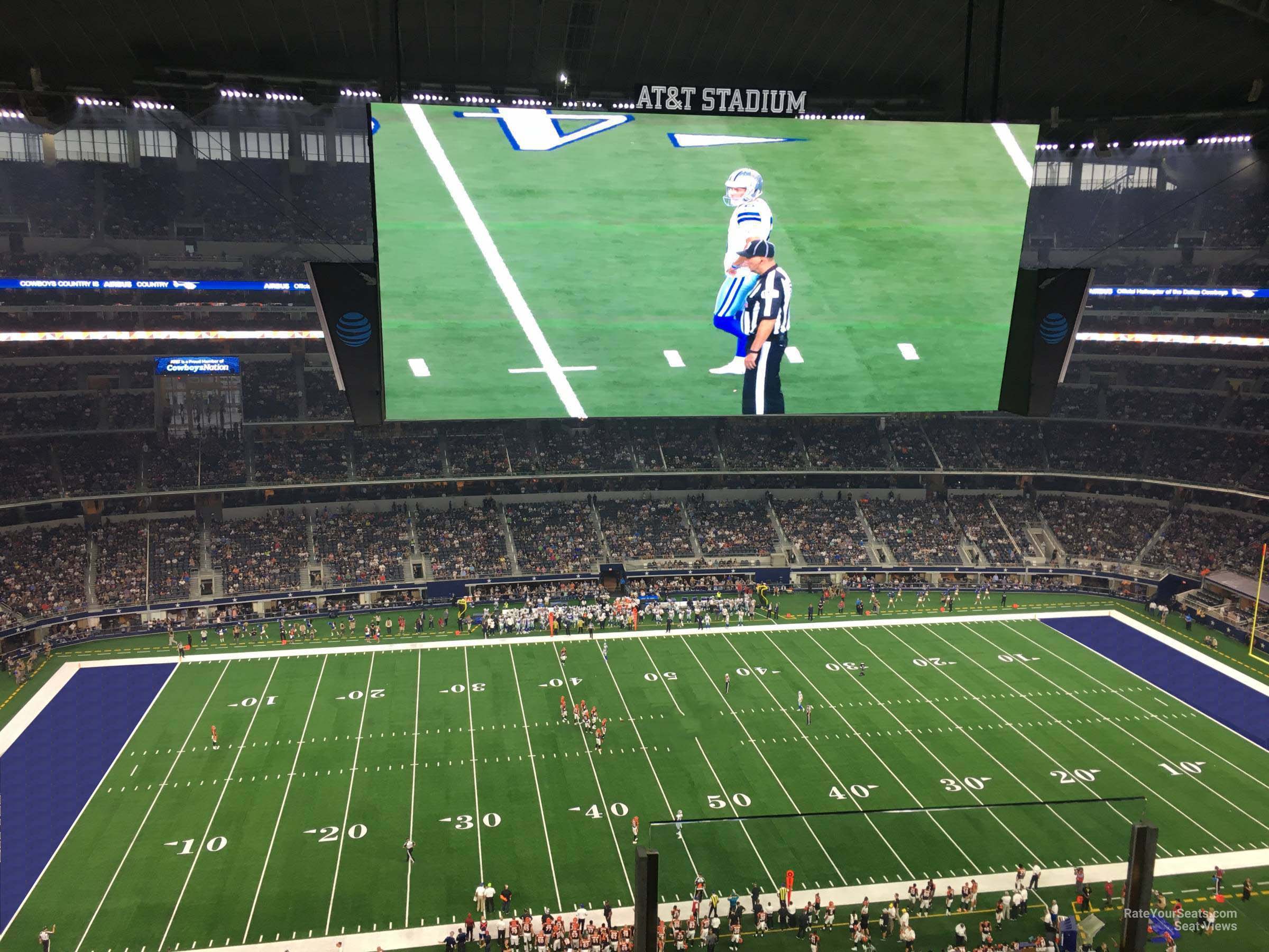 section 446, row 4 seat view  for football - at&t stadium (cowboys stadium)