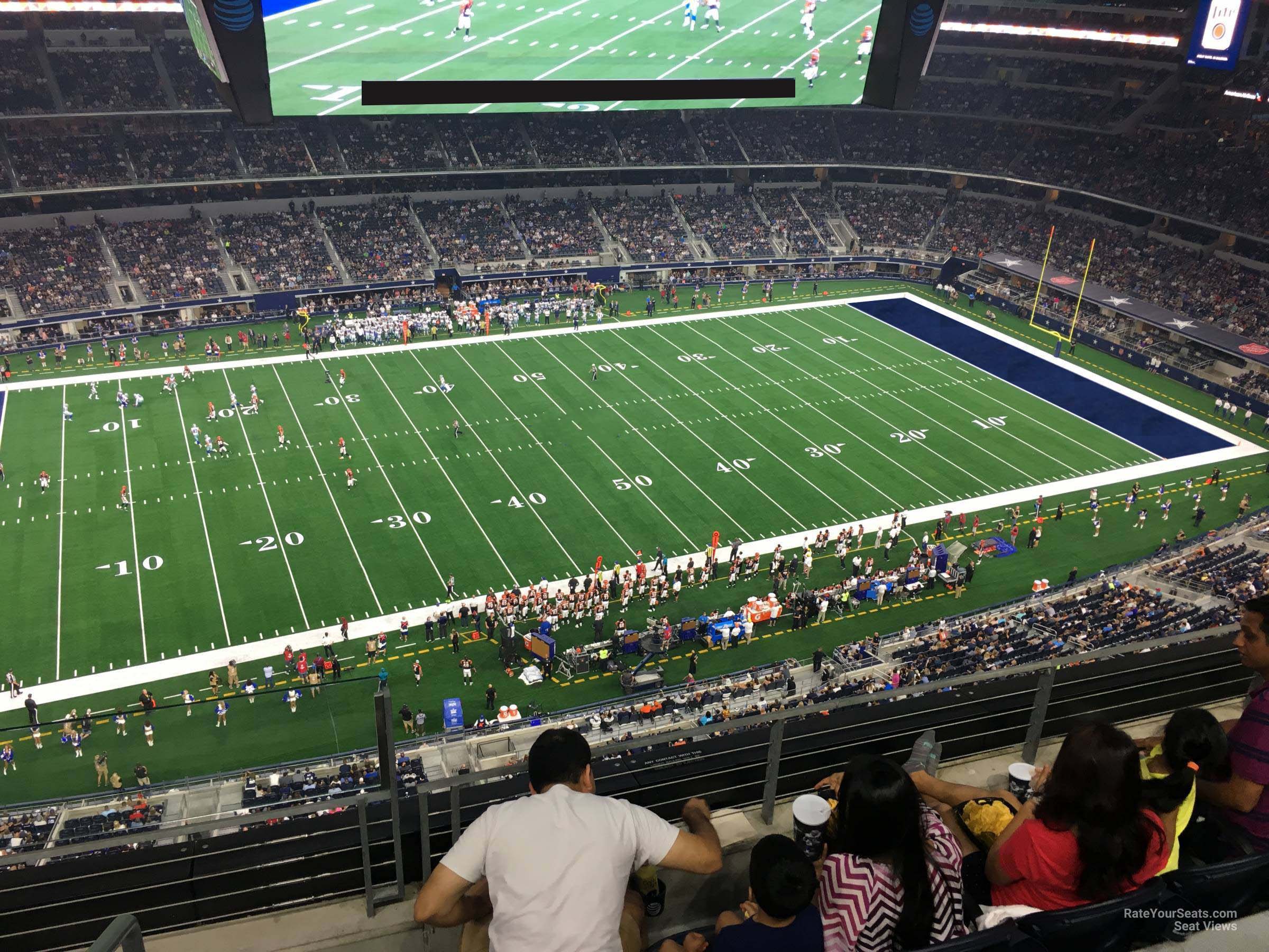 section 447, row 4 seat view  for football - at&t stadium (cowboys stadium)
