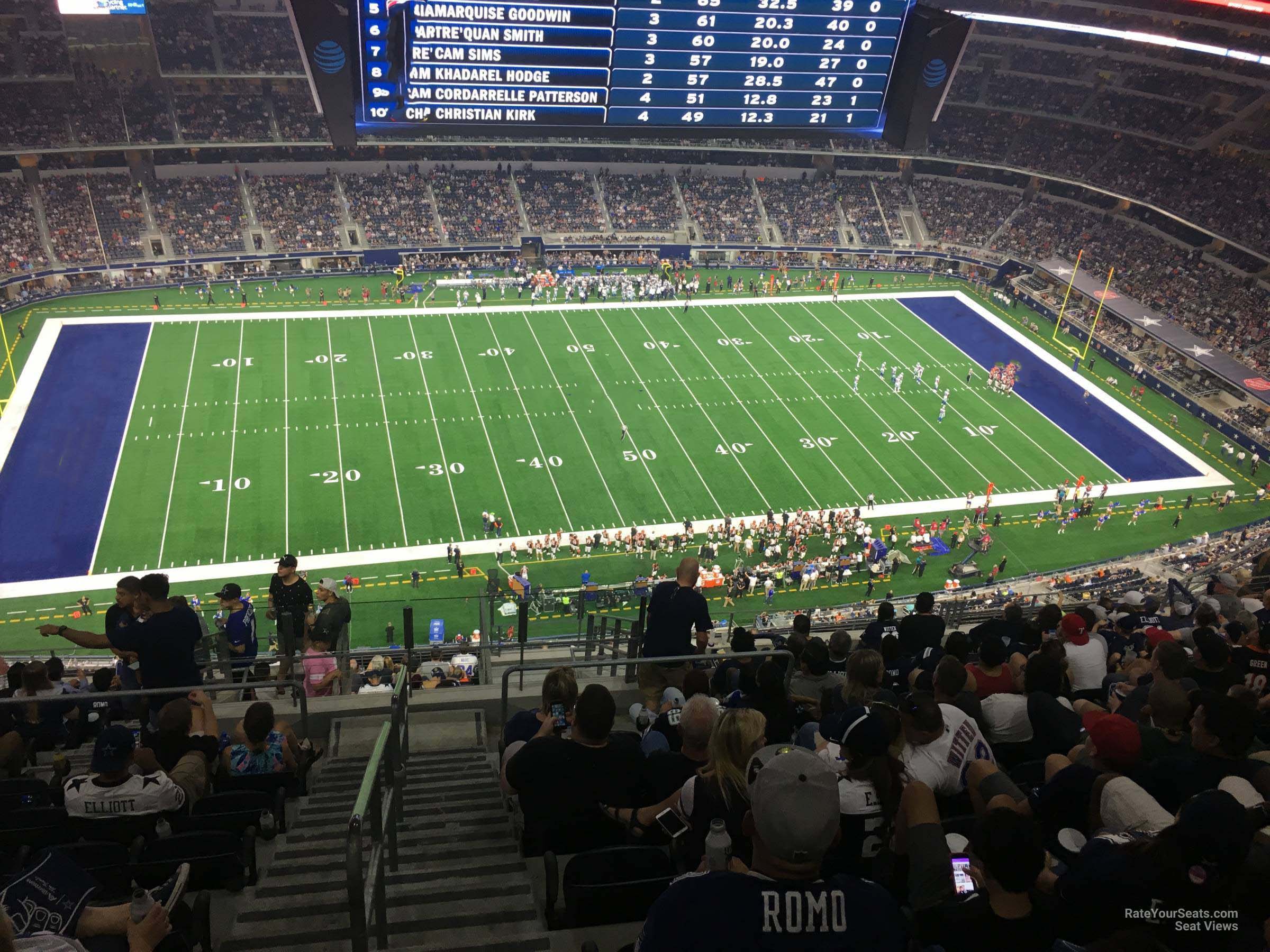 section 449, row 22 seat view  for football - at&t stadium (cowboys stadium)