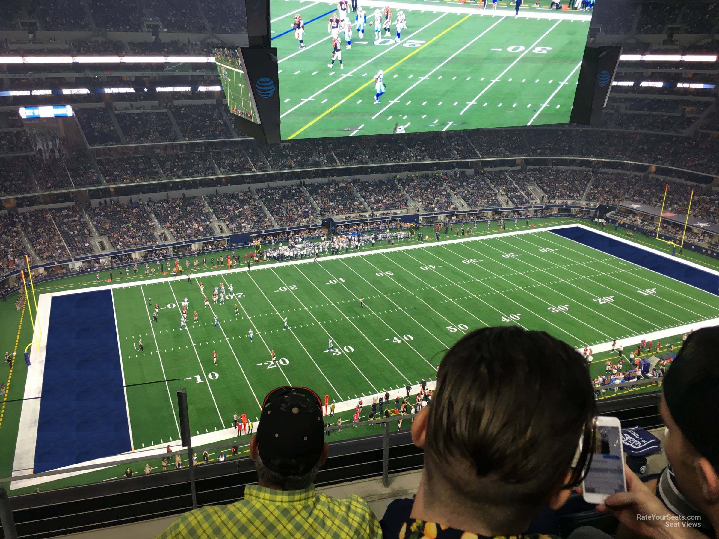 section 449, row 4 seat view  for football - at&t stadium (cowboys stadium)