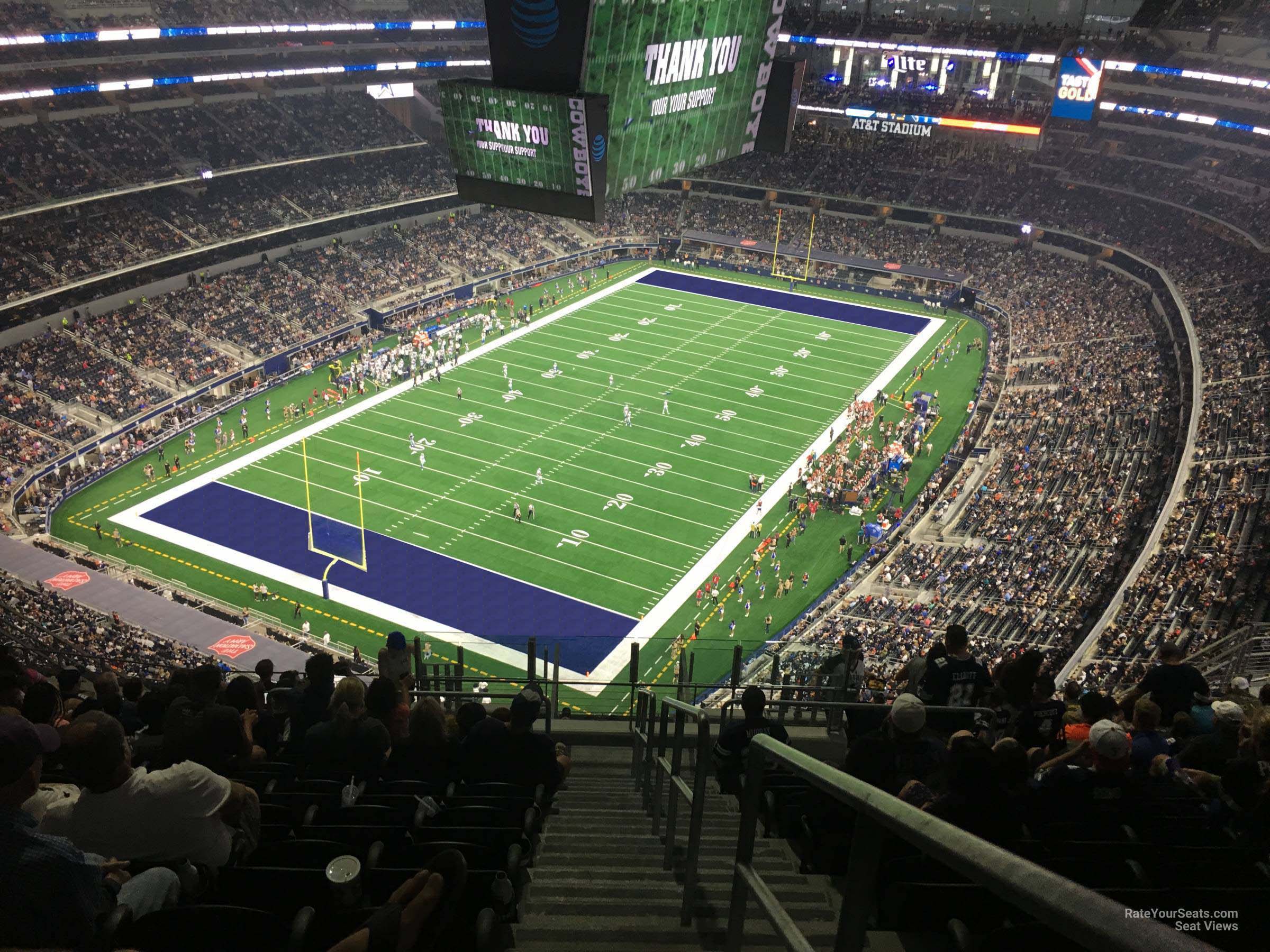 section 451, row 22 seat view  for football - at&t stadium (cowboys stadium)