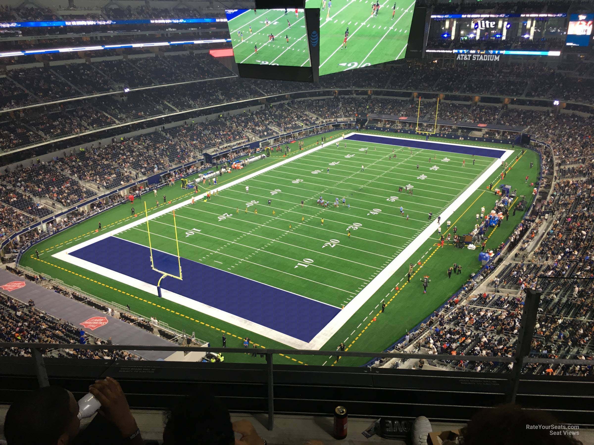 section 451, row 4 seat view  for football - at&t stadium (cowboys stadium)