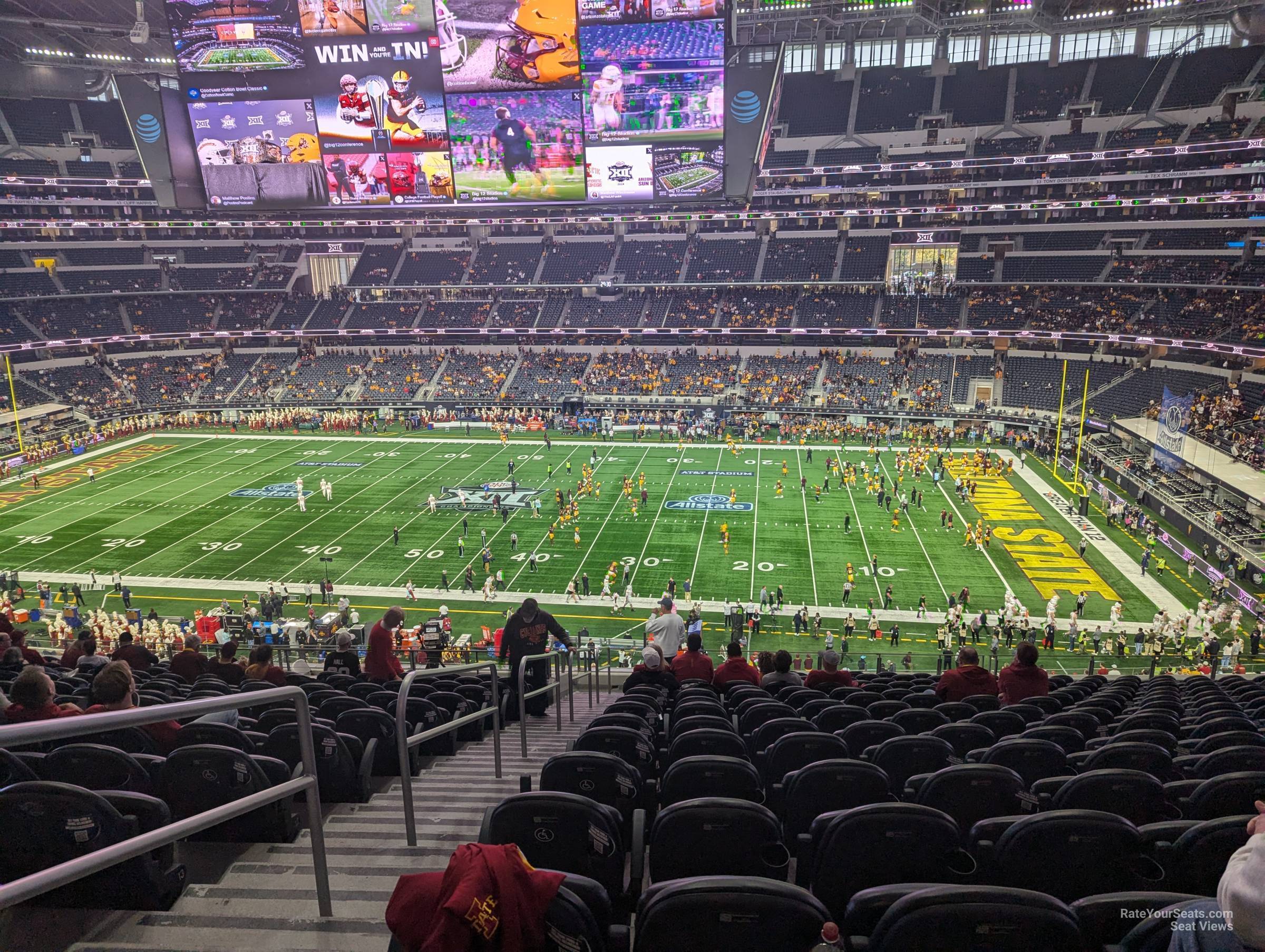 section c333, row 16 seat view  for football - at&t stadium (cowboys stadium)