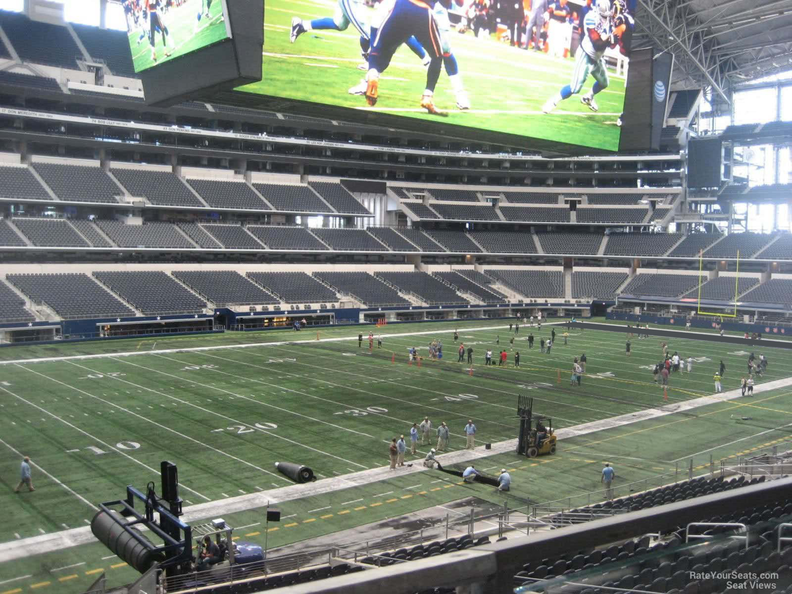 section 240, row 1 seat view  for football - at&t stadium (cowboys stadium)