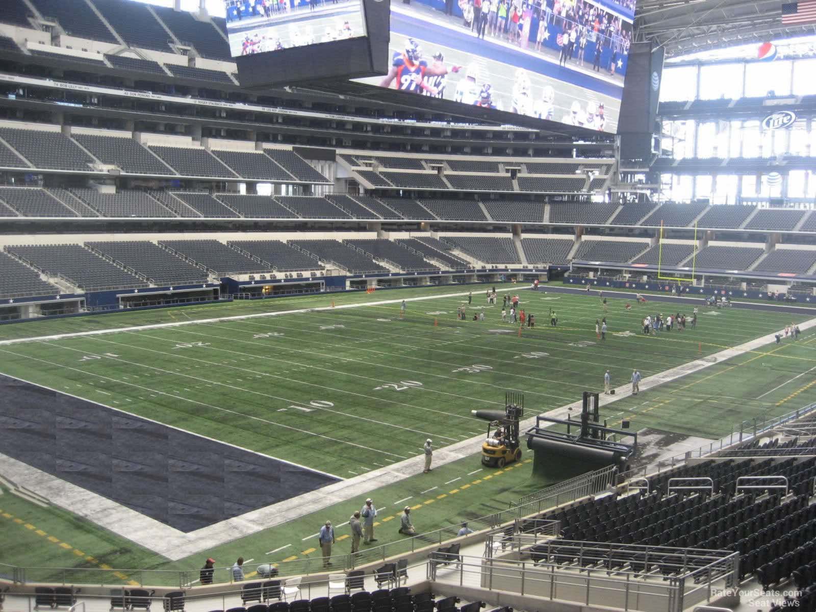 section 242, row 3 seat view  for football - at&t stadium (cowboys stadium)