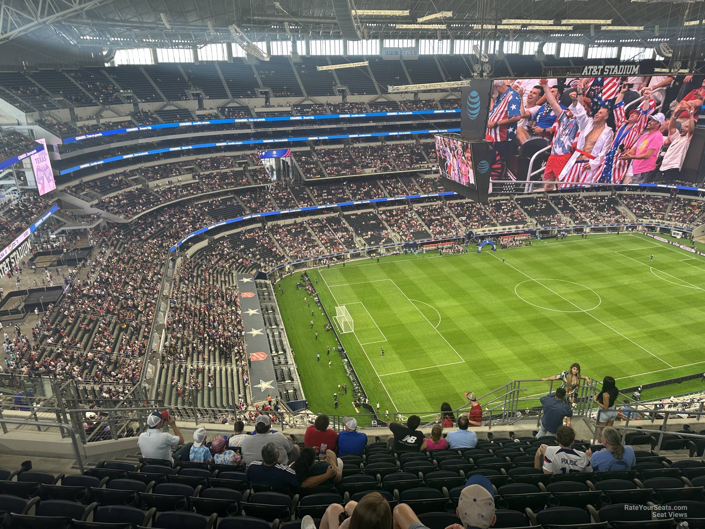section 418, row 19 seat view  for soccer - at&t stadium (cowboys stadium)