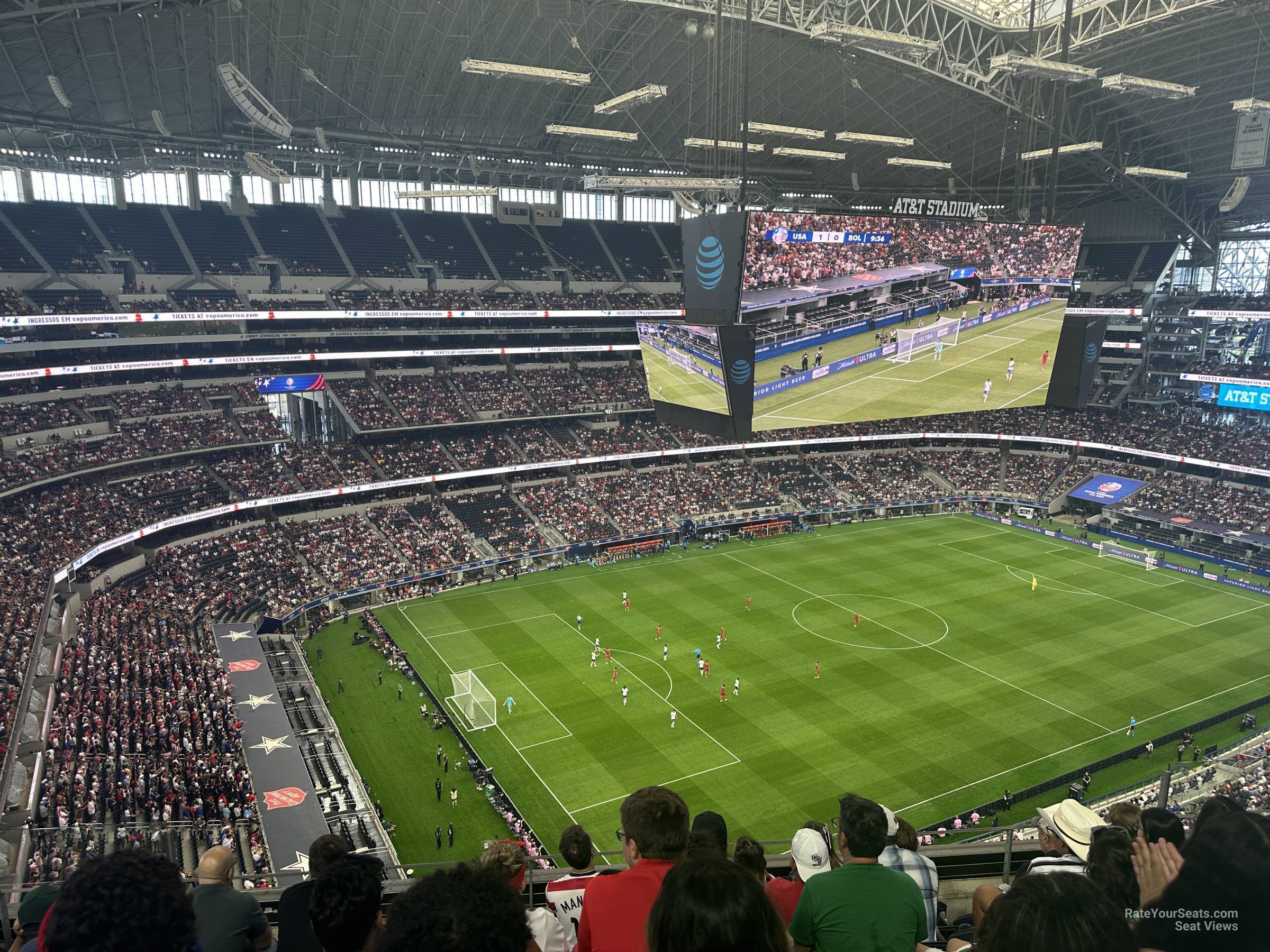 section 418, row 6 seat view  for soccer - at&t stadium (cowboys stadium)