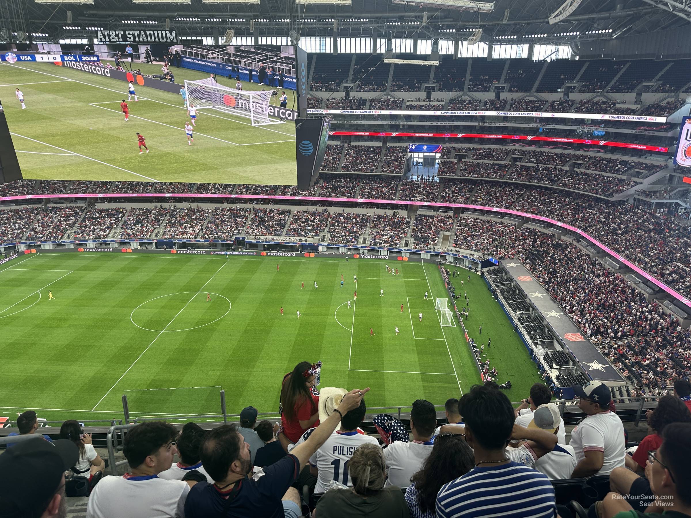 section 440, row 6 seat view  for soccer - at&t stadium (cowboys stadium)