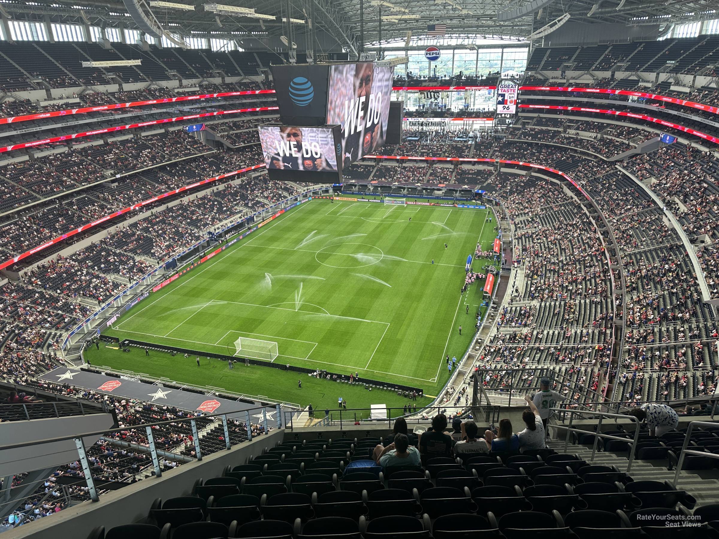 section 454, row 19 seat view for soccer - at&t stadium (cowboys stadium)