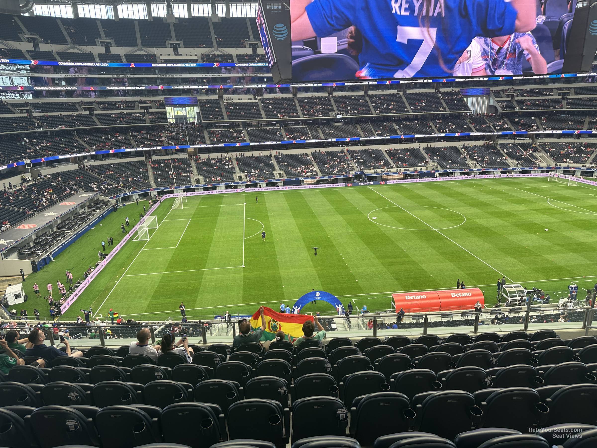 section c338, row 8 seat view  for soccer - at&t stadium (cowboys stadium)