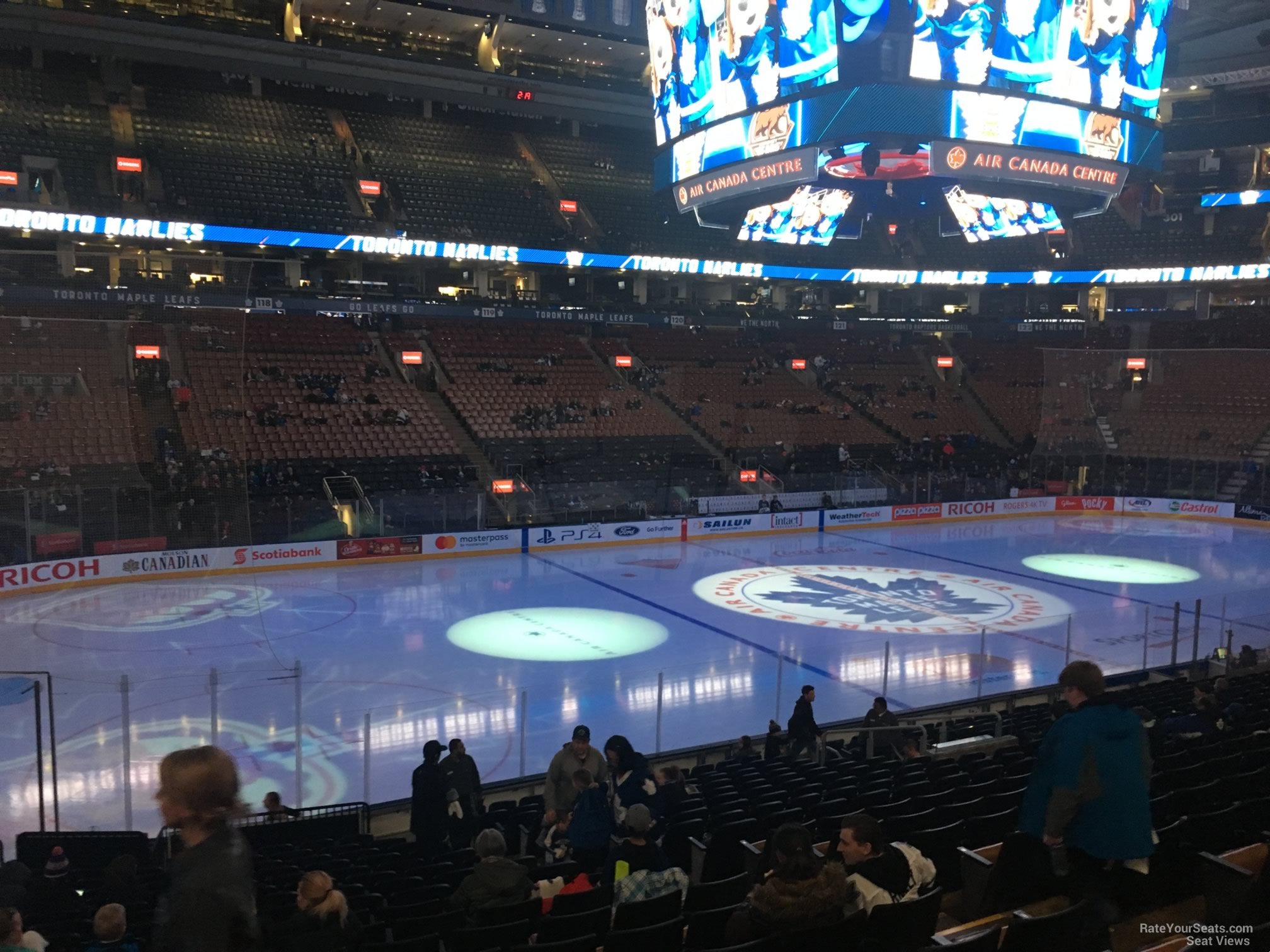 section 110, row 20 seat view  for hockey - scotiabank arena