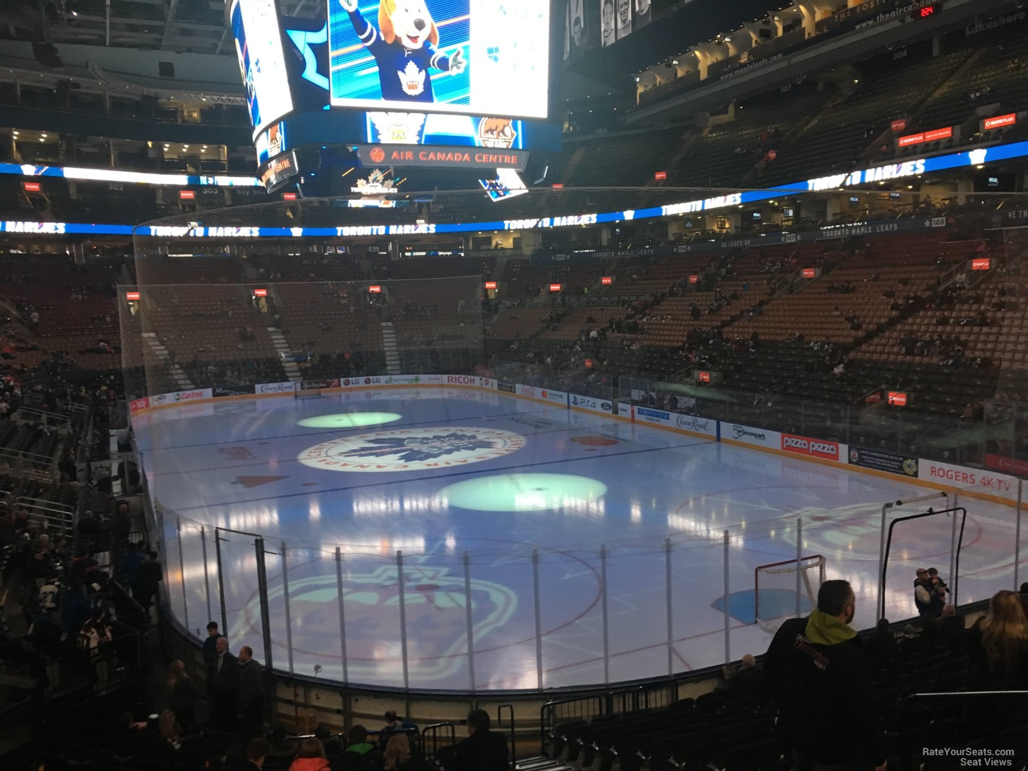 section 115, row 20 seat view  for hockey - scotiabank arena