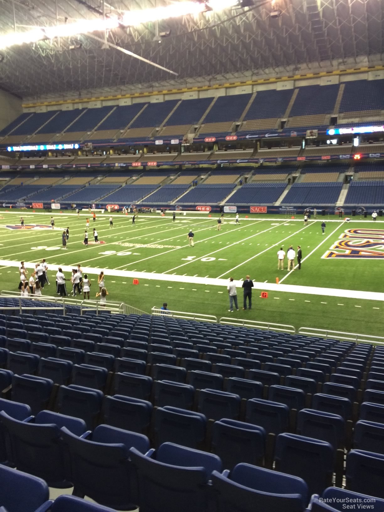 section 108, row 18 seat view  for football - alamodome