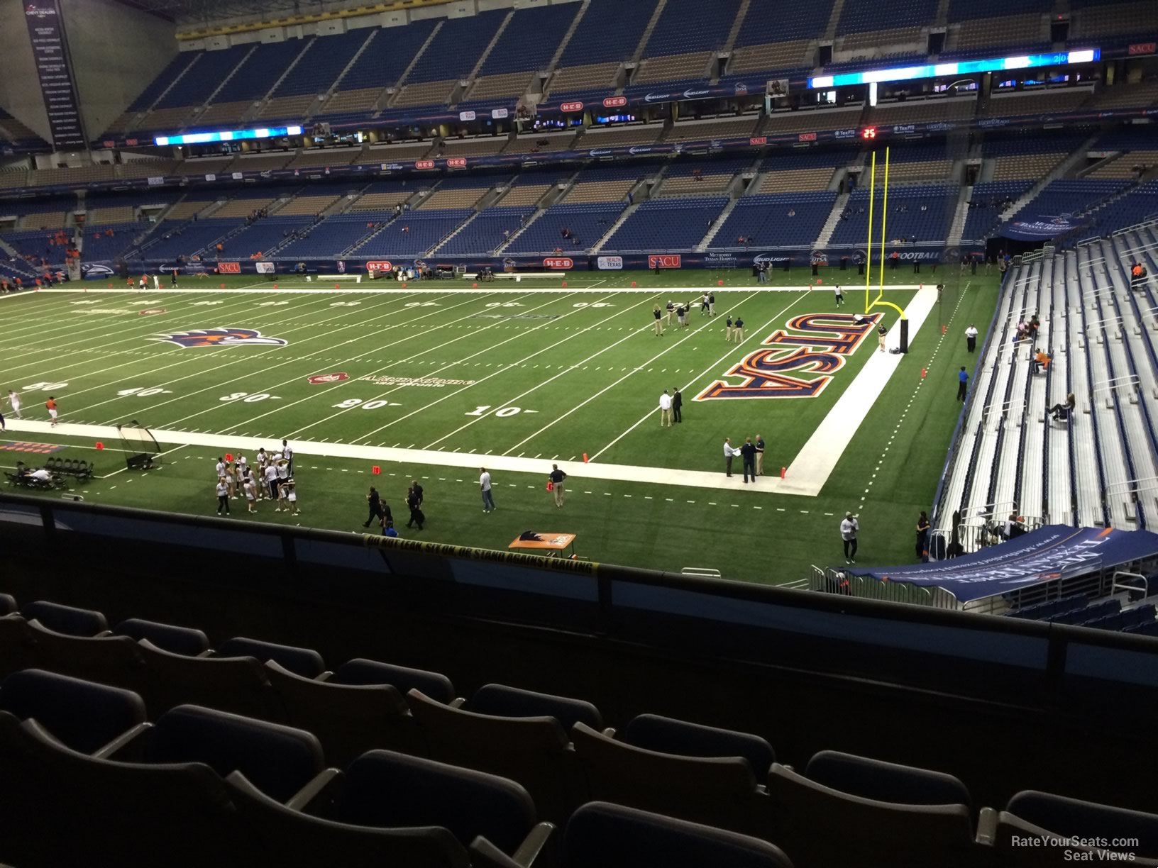 section 207, row 5 seat view  for football - alamodome