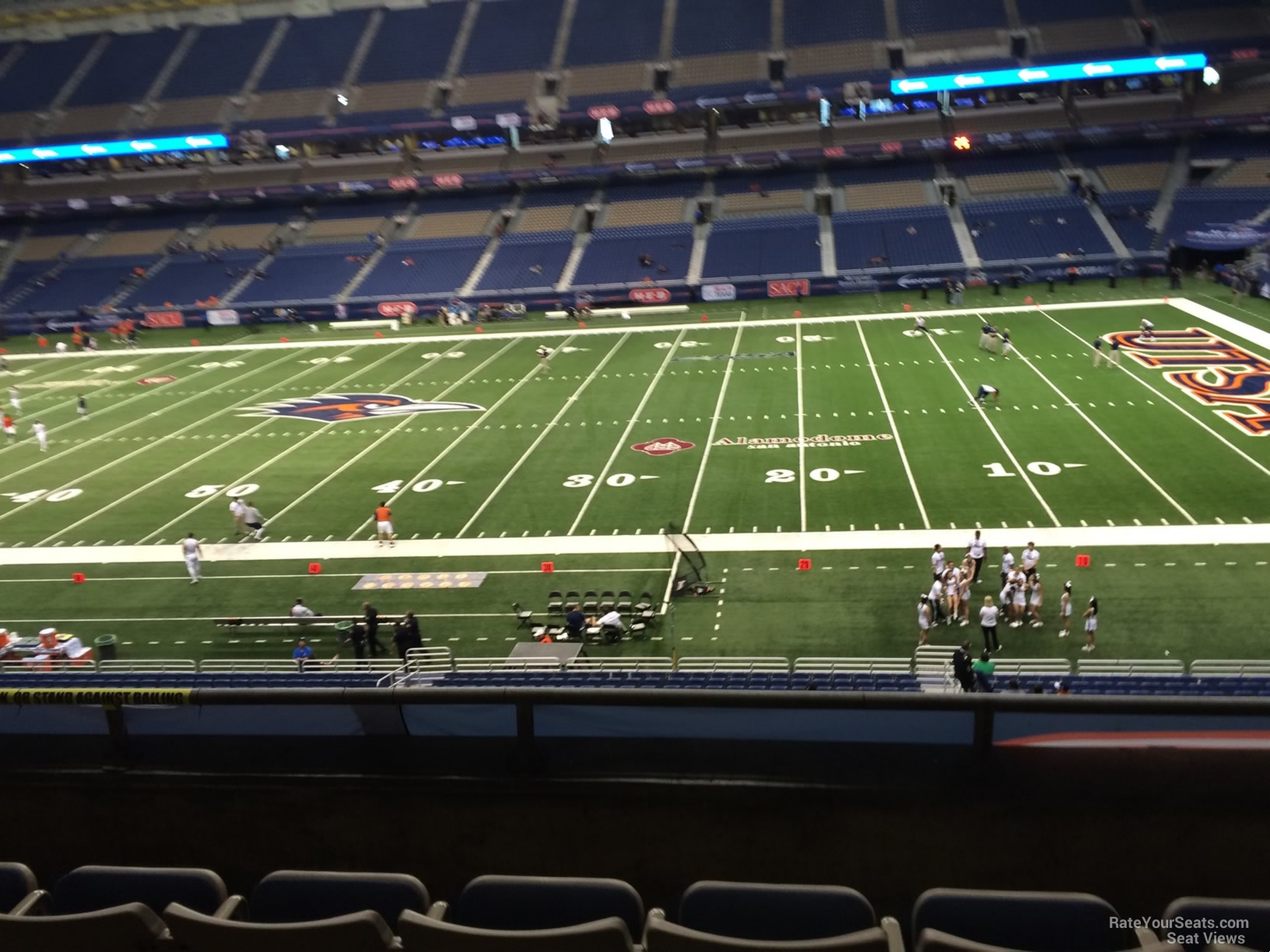 section 210, row 5 seat view  for football - alamodome