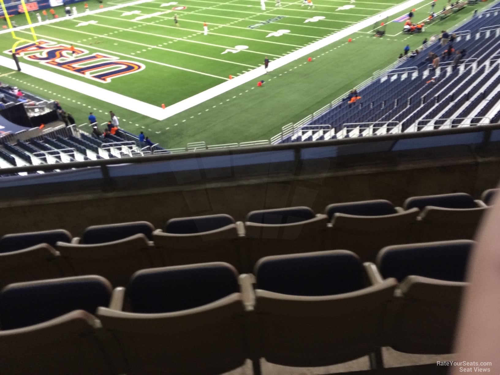section 218b, row 5 seat view  for football - alamodome