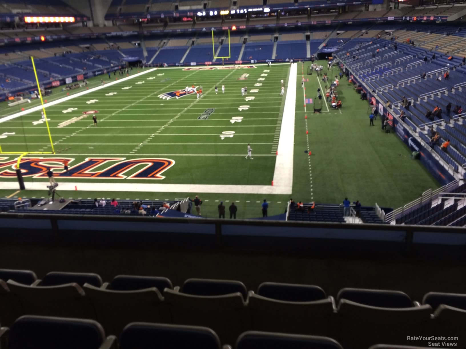 section 221, row 5 seat view  for football - alamodome