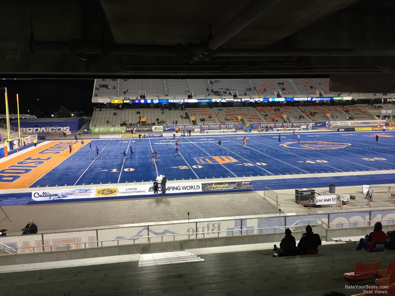 section 10, row v seat view  - bronco stadium (albertsons stadium)