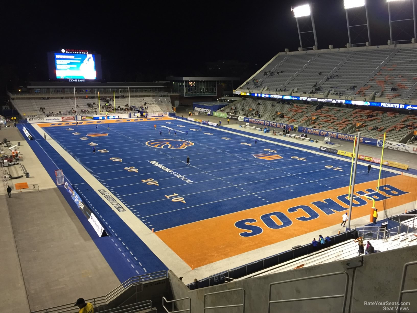 section 101, row l seat view  - bronco stadium (albertsons stadium)