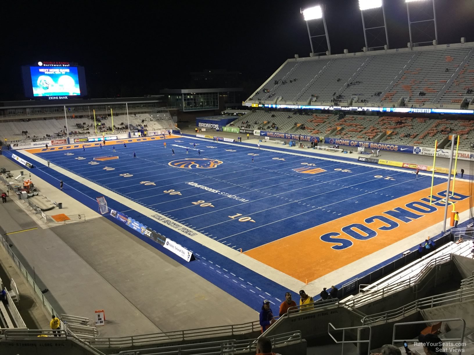 section 102, row l seat view  - bronco stadium (albertsons stadium)