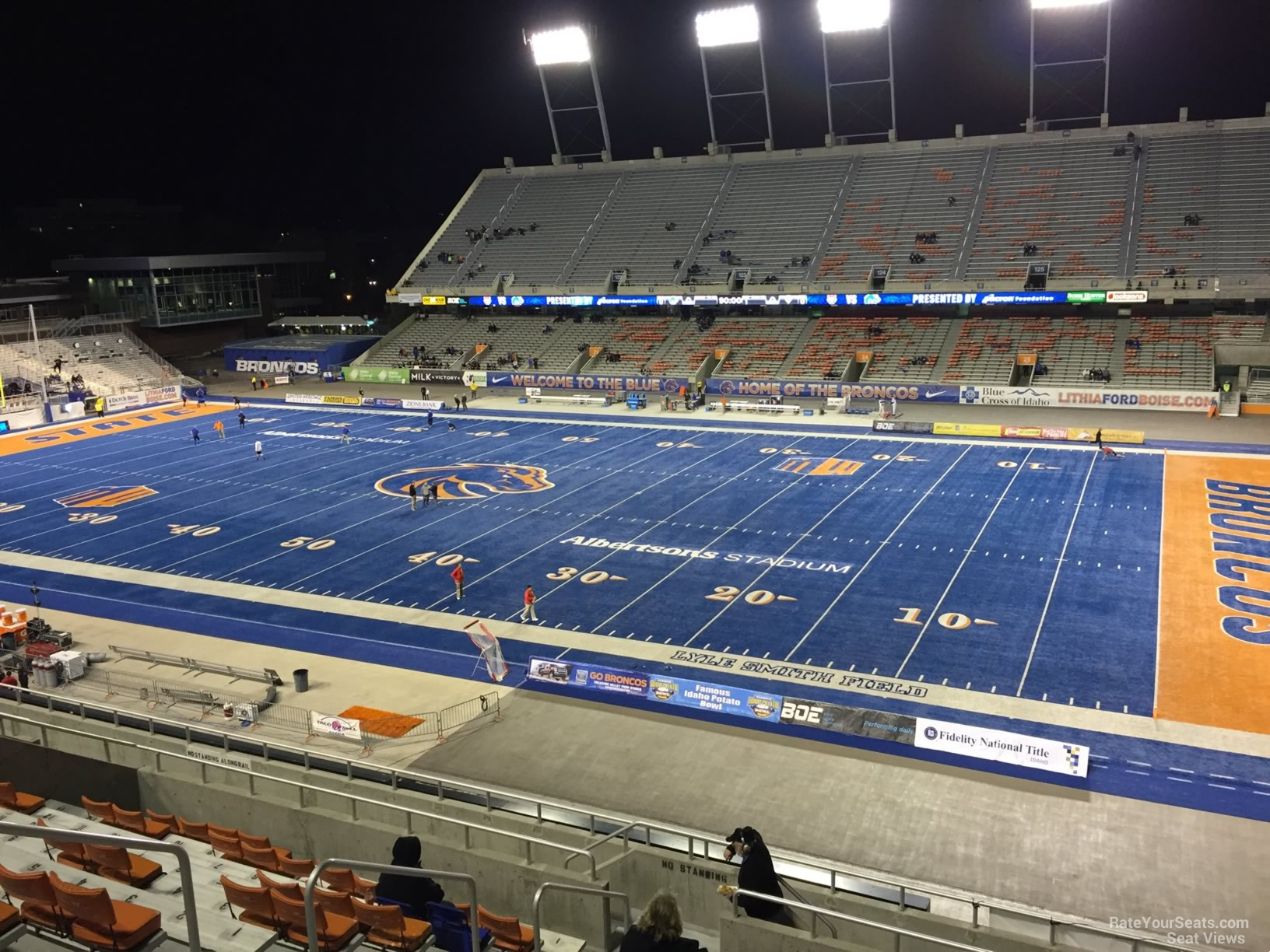 section 105, row l seat view  - bronco stadium (albertsons stadium)