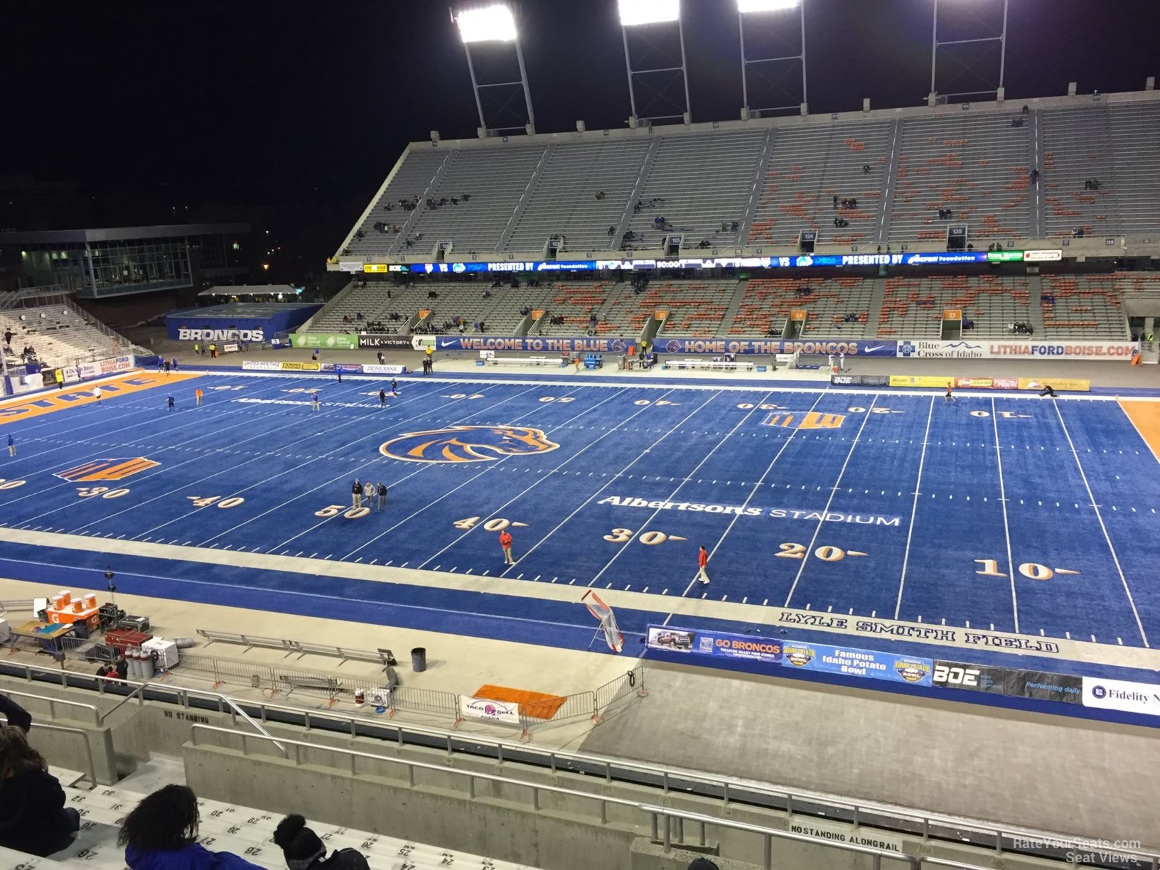 section 106, row l seat view  - bronco stadium (albertsons stadium)