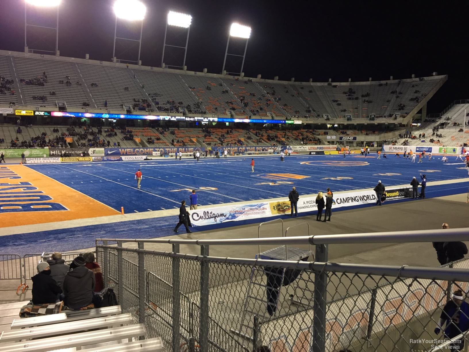 section 12, row v seat view  - bronco stadium (albertsons stadium)