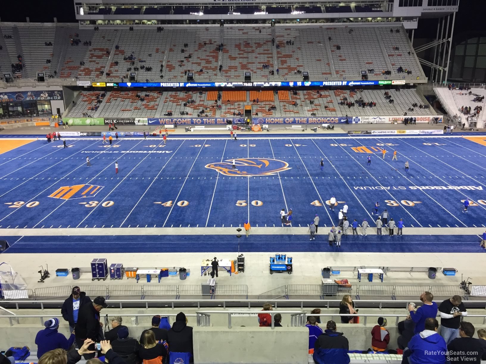 section 123, row l seat view  - bronco stadium (albertsons stadium)