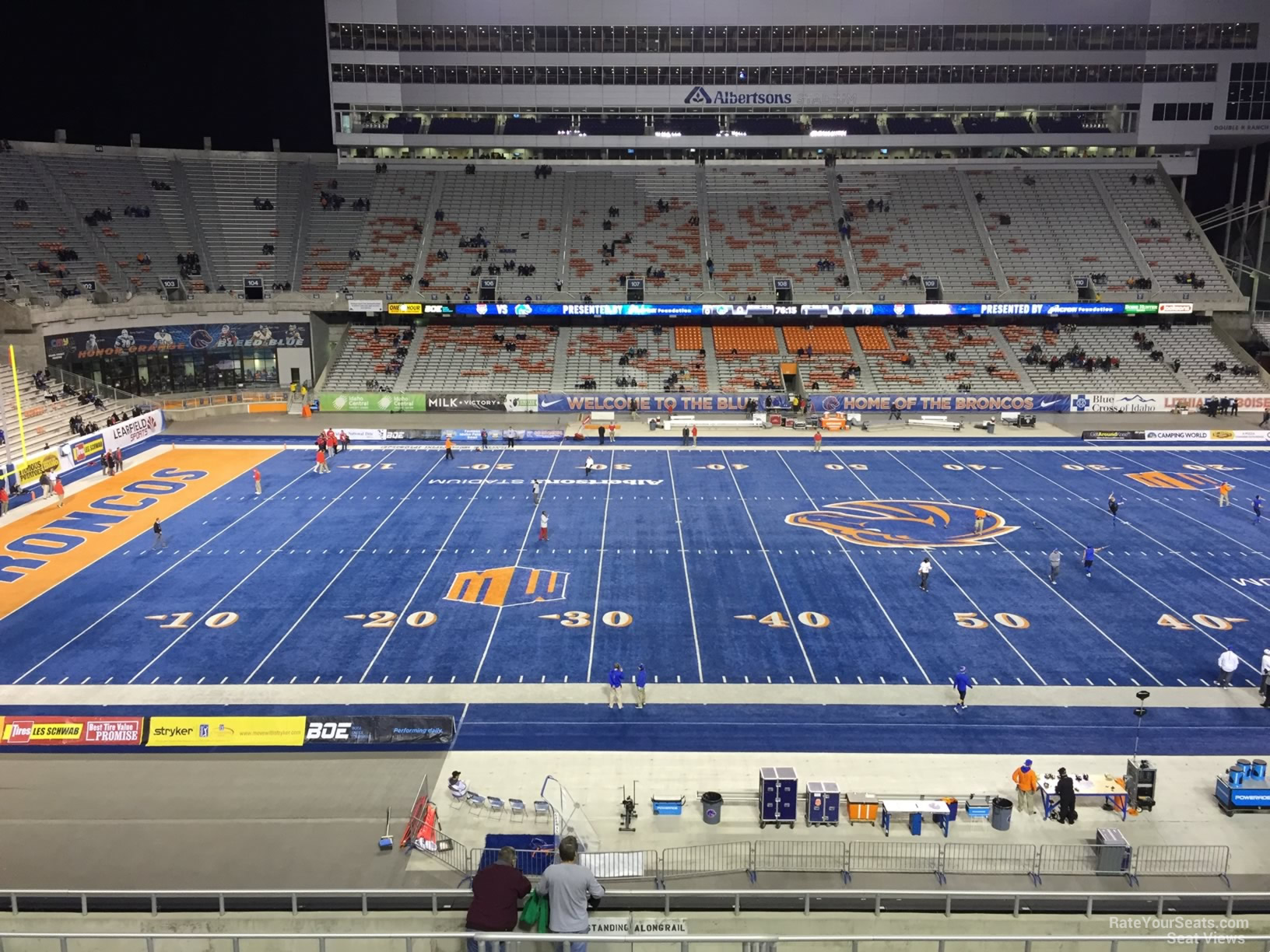 section 124, row l seat view  - bronco stadium (albertsons stadium)