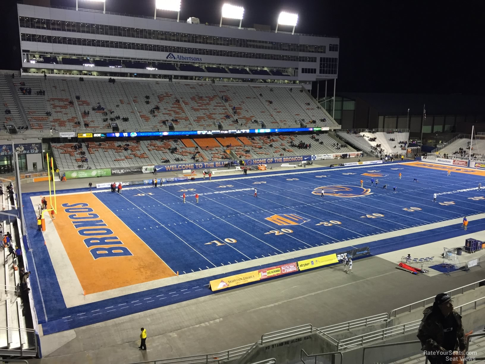 section 127, row l seat view  - bronco stadium (albertsons stadium)