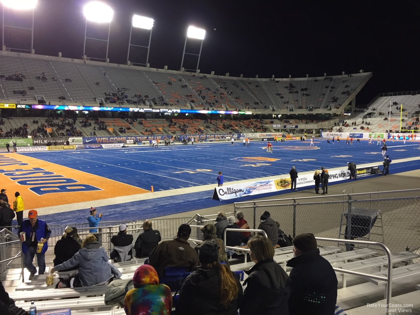 section 13, row v seat view  - bronco stadium (albertsons stadium)