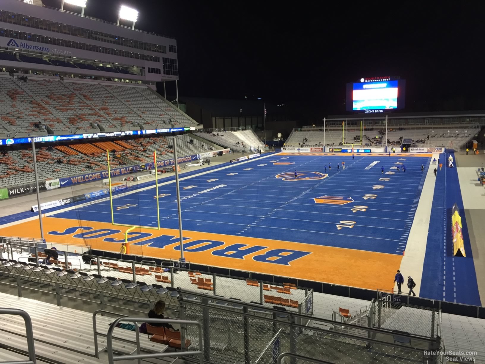 section 131, row l seat view  - bronco stadium (albertsons stadium)