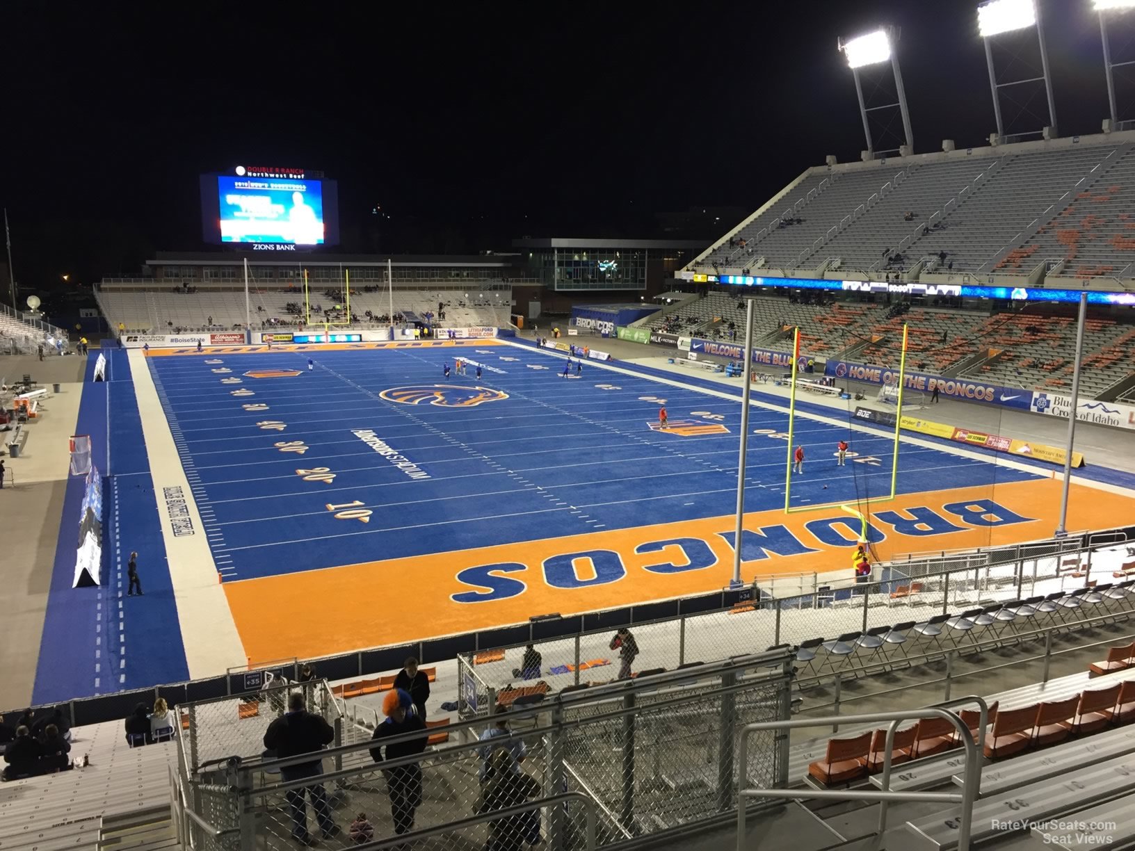 section 135, row l seat view  - bronco stadium (albertsons stadium)