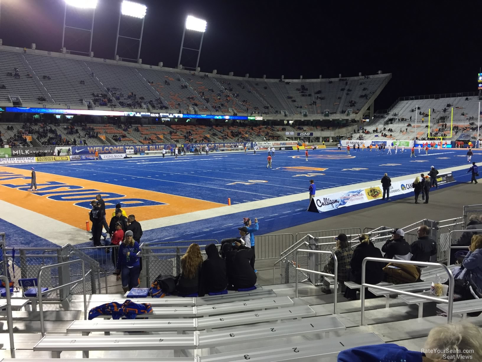 section 14, row v seat view  - bronco stadium (albertsons stadium)