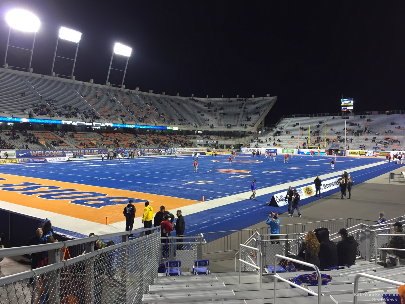 section 15, row v seat view  - bronco stadium (albertsons stadium)