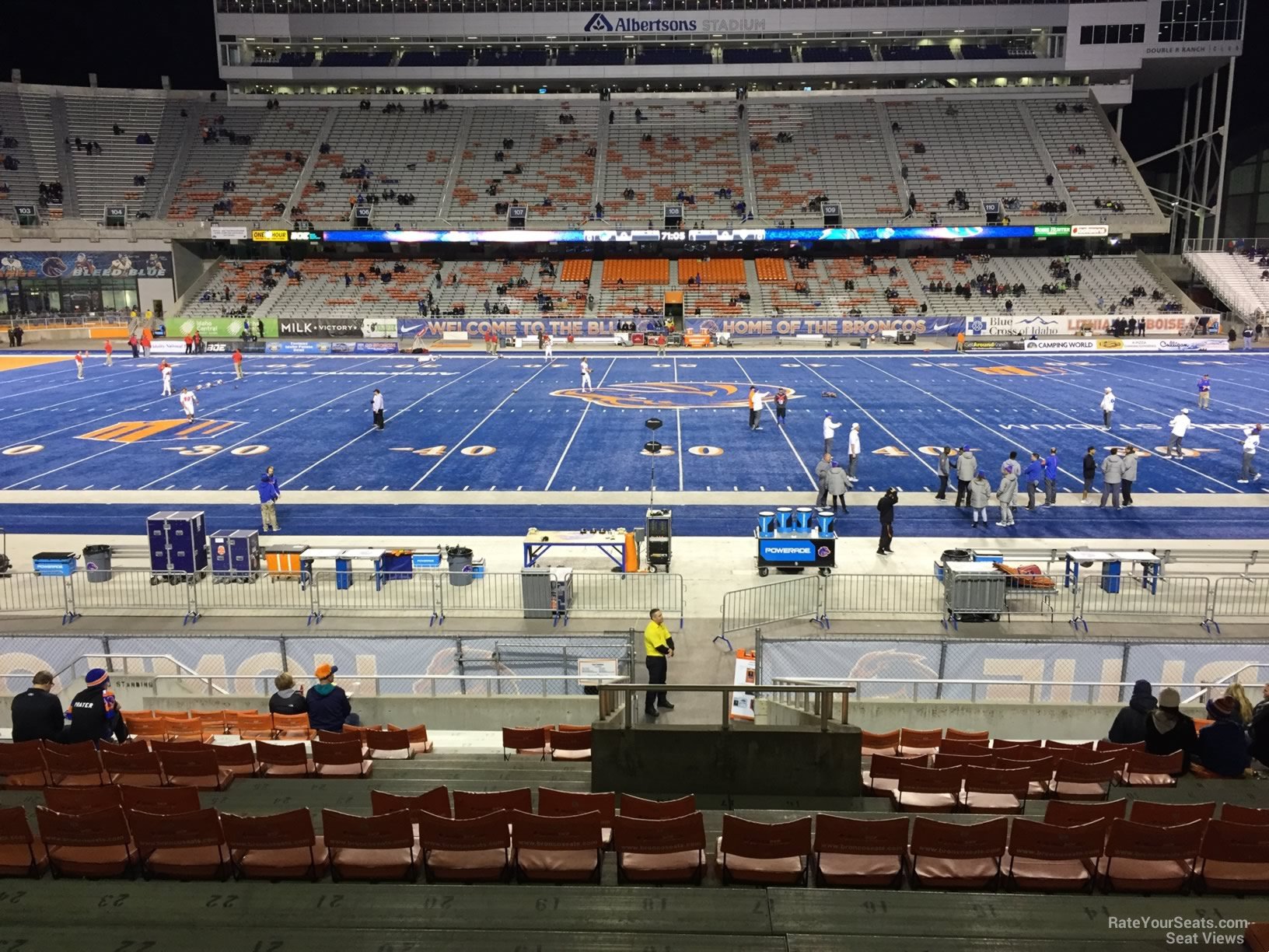 section 23, row v seat view  - bronco stadium (albertsons stadium)