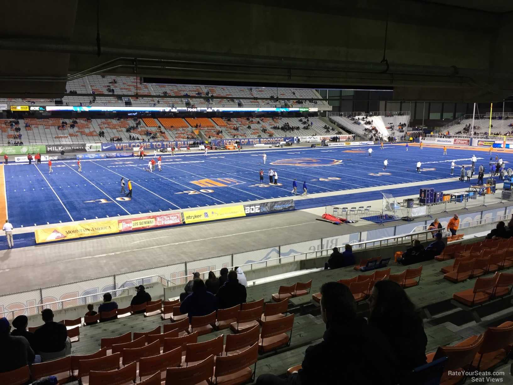 section 26, row v seat view  - bronco stadium (albertsons stadium)