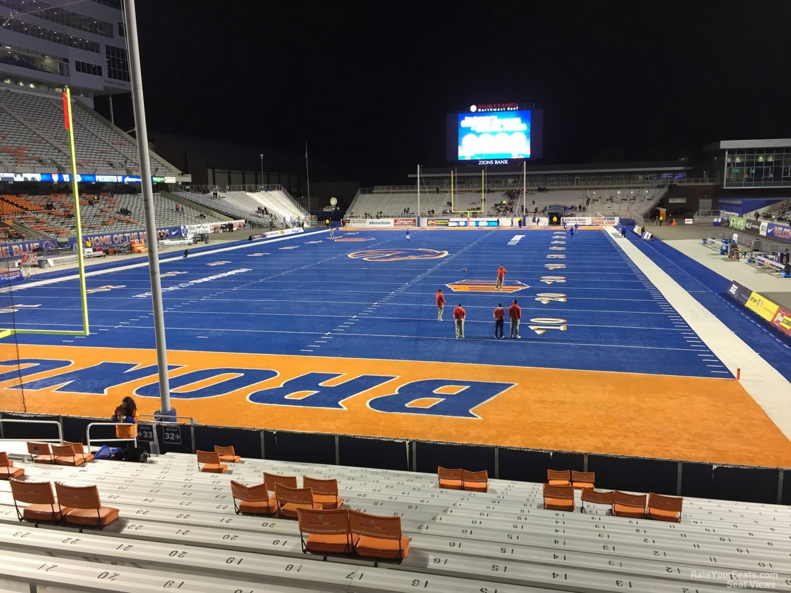 section 32, row v seat view  - bronco stadium (albertsons stadium)